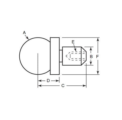 1101057 | BIN-01270-HS-D (PK-25) --- Inspection Balls - 12.7x9.525x33.274 mm - Carbon Steel Ball