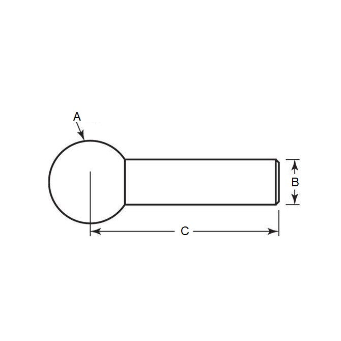 1101015 | BLTO-01270-CS-2-D (Each) --- Tooling Balls - 12.7x7.938x38.1 mm Two Piece - Carbon Steel Ball