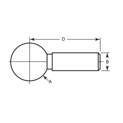 1069760 | BFX-00635-S440 (Each) --- Fixture Balls - 6.35x3.167x14.224 mm - Stainless Steel Ball