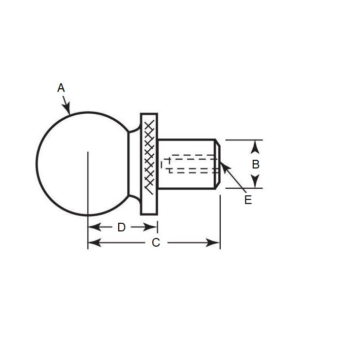 1100867 | BLTO-01270-CS-C2-A (Each) --- Tooling Balls - 12.7x6.35x15.875 mm Two Piece - Carbon Steel Ball