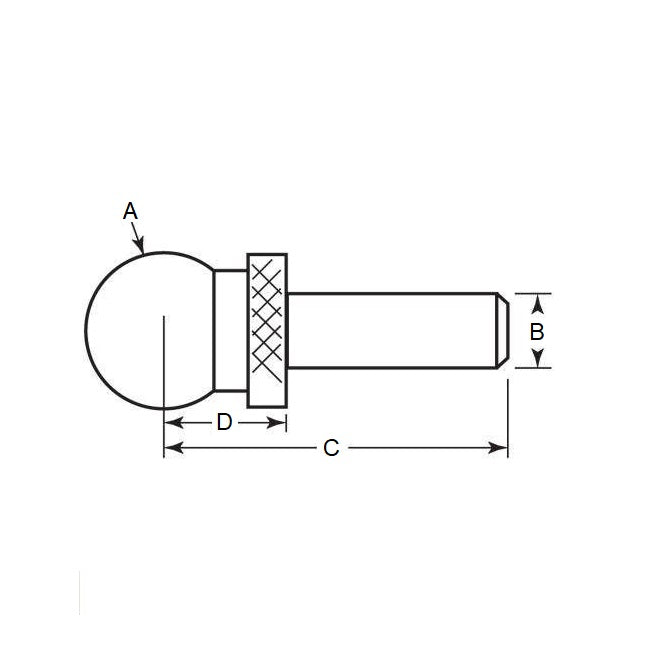 1100905 | BLTO-01270-CS-S2P-D (Each) --- Tooling Balls - 12.7x6.35x41.275 mm Two Piece - Carbon Steel Ball