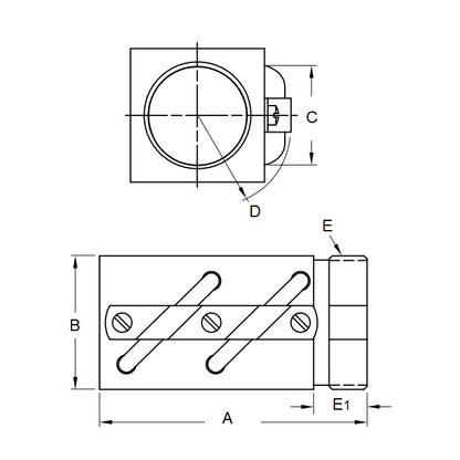 1233313 | TBS436RS (Each) --- Nuts Ballscrew - Type Non-Preloaded - Square 25.4 - 25.4 Thomson Saginaw