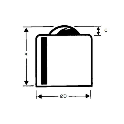 1220143 | BTU0318-006-P-C-HD (Each) --- Dismantlable Ball Transfer Units - 318 kg - 6.1x50.8 mm Heavy Duty Steel - Carbon Steel