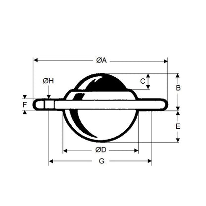 1166066 | BTU0060-010-F-SS-SL (Each) --- Flange Mount Ball Transfer Units - 54 kg - 12x46.5 mm Standard - Stainless Steel AISI 420C Rc 46-52