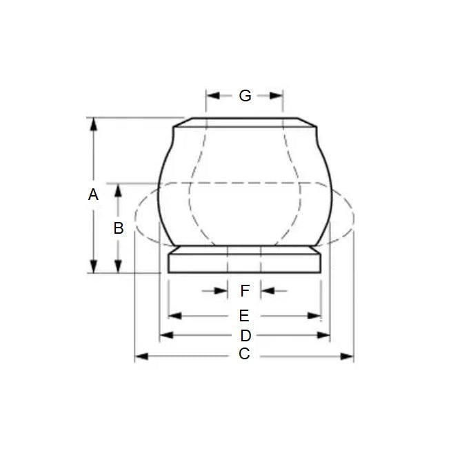 1229344 | GBA-5RS (Each) --- Elastomer Bumpers - 8900 N - 34.8x39.4 mm Axial - Elastomer Bumper