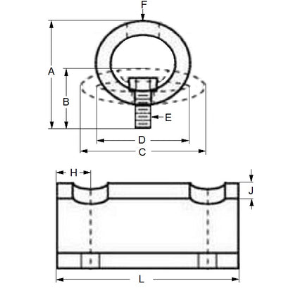 1204498 | TEB-5RS (Each) --- Radial Tube Bumpers - 152.4 mm - 700 Kg - 67.818 mm - Elastomer Bumper