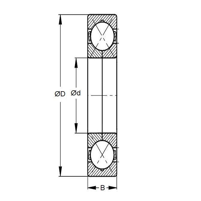 1212121 | CCF1175RS (Each) --- 4 Point Contact Bearings - 203.2x219.075x7.938 mm - Chrome Steel Bearing