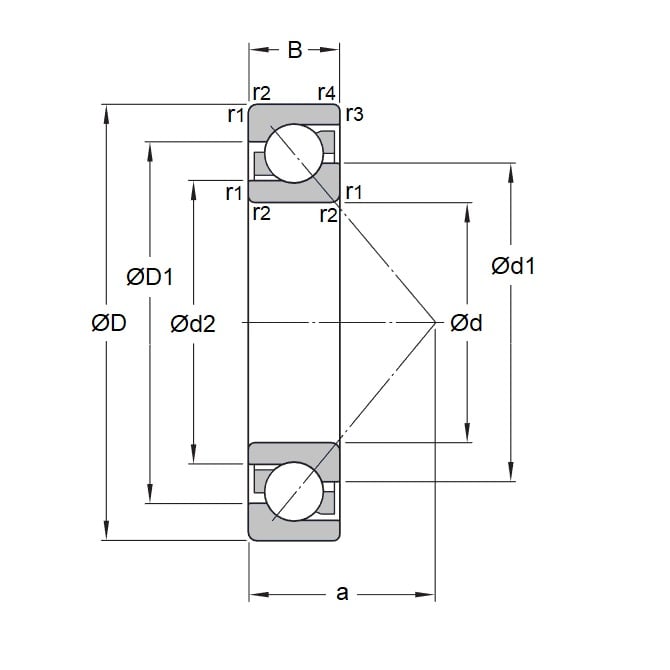 1097822 | CZR-7901-CSN-PP-U5-PK-SRL --- Angular Contact Bearings - 12x24x6 mm - Ceramic Zirconia - PEEK Cage - SI3N4 Balls - Polypropylene Seals