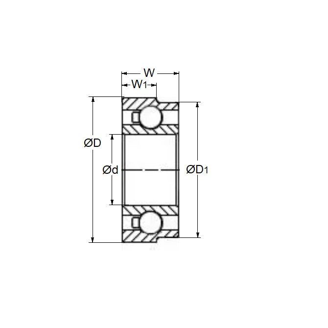 1046605 | SR144A-D105-ZS-KC (Each) --- Dental Applications Bearings - 3.175 6.350 / 5.979 2.779 mm - Stainless Steel AISI 440C - High Speed Phenolic Cage - Dental Special Bearing