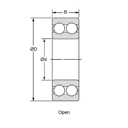 1180384 | 5217 --- Angular Contact Bearings - 85x150x49.2 mm - Chrome Steel SAE 52100