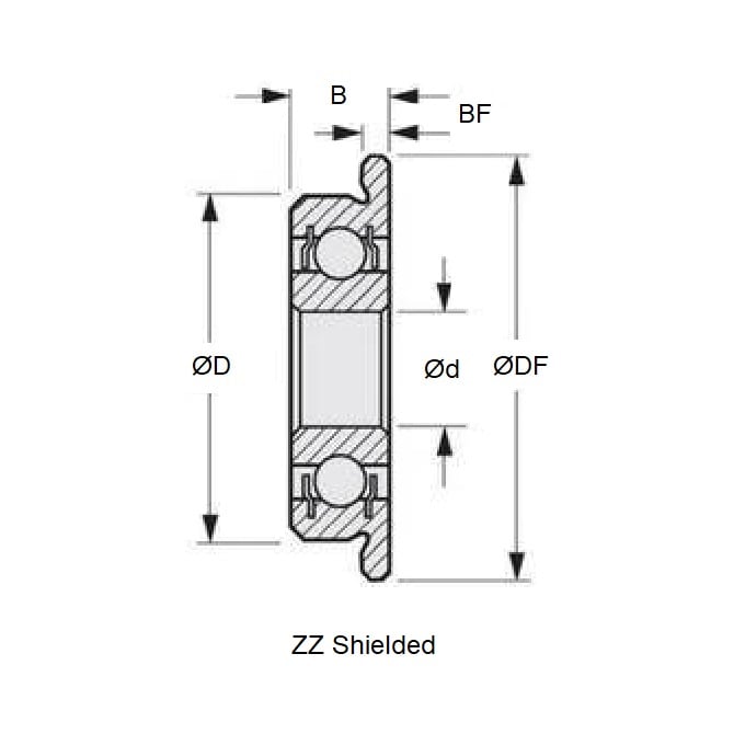 1037346 | F601XA-ZZ-MC3 --- Single Row Ball Bearings - 1.5x6x3 mm - Chrome Steel SAE 52100