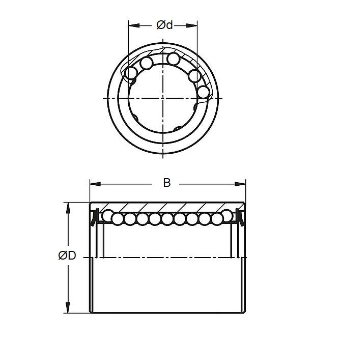 1043412 | LCB-0030-006-007-SP-S440 (Each) --- Ball Bearings Linear - 3x6x7 mm Miniature Super High Precision - Stainless Steel AISI 440C Bearing