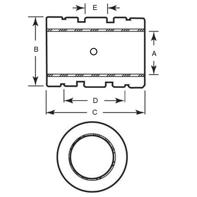 1074190 | LCP-0064-013-019-CC (Each) --- Sliding Bearings Linear - 6.36x12.7x19.05 mm - Ceramic Coated Steel Bearing