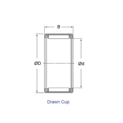 1050891 | NSO-0040-0071-0079-FC --- Needle Roller without Inner Ring Bearings - 3.97x7.14x7.92 mm / 262 mm - Chrome Steel Shell