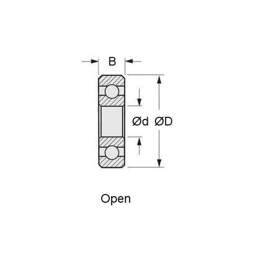 1081182 | CSN-708-FC-DRY (20 Pcs) --- Angular Contact Bearings - 8x22x7 mm - Ceramic Silicon Nitride - Full Complement