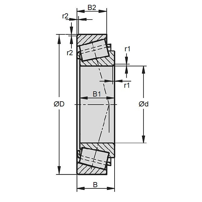 1149189 | E32307J (Each) --- Tapered Roller Set Bearings - 35x80x32.75 mm / 31 mm Single Row - Chrome Steel Bearing