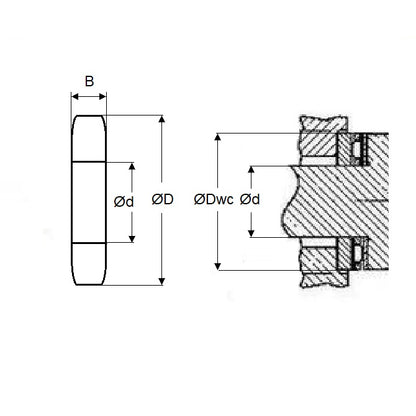 1075694 | T-0079-0191-0016-RW --- Thrust Roller Bearings - 7.92x19.05 mm - Washer Only - Carbon Steel / 1.6 mm - Carbon Steel