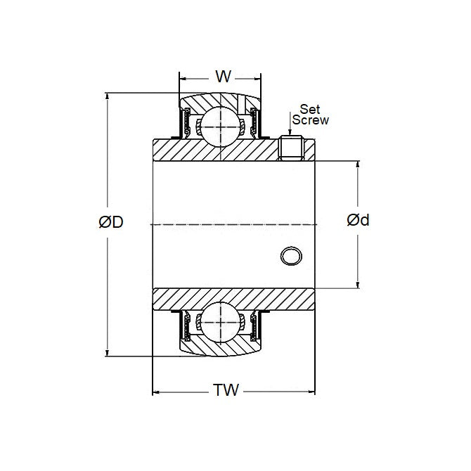 1134363 | UC205 (Each) --- Spherical OD Bearings - 25x52x34 mm Suits Cast Iron Housings - Chrome Steel Bearing
