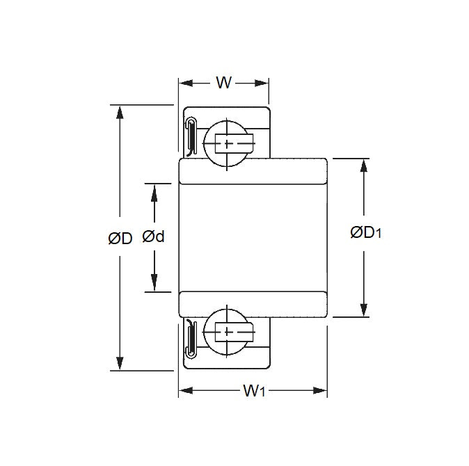 1235325 | W608-1-RG-SKATE (Each) --- Skate Board and Skating Bearings - For general skating Extended inner ring one side - Single Bearing - 8x22x7 inner width 12.5 - - Chrome Steel / Nylon Cage Bearing