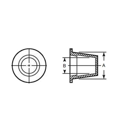 1107572 | BNGCAP-149-124-R (PK-30) --- Bungs and Caps - 14.94x12.39 mm - Red - Plastic Bung