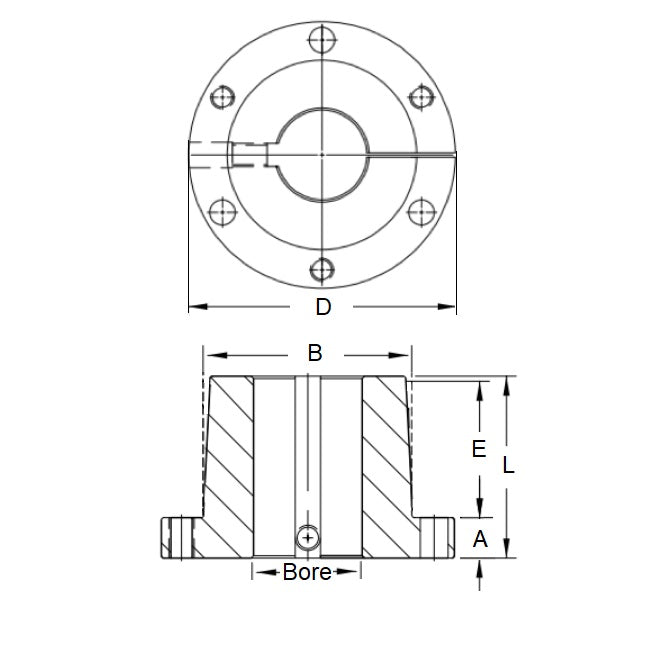 1104154 | QD-SH-0127 (Each) --- QD Bushings - 12.7 mm SH 68.28 mm - Steel Bushing