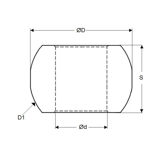 1080424 | BSP00800-01550-0110-SB (Each) --- Spherical Sintered Bronze Bushes - 8x15.5x11 mm - Bronze SAE 841 Sintered Bush