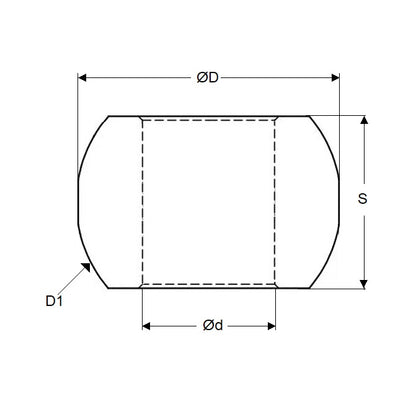 1080424 | BSP00800-01550-0110-SB (Each) --- Spherical Sintered Bronze Bushes - 8x15.5x11 mm - Bronze SAE 841 Sintered Bush