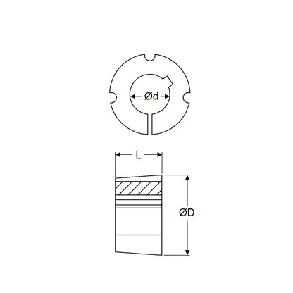 1157143 | TLB-3525-0429 (Each) --- Taperlock Bushings - 42.863x127x63.5 mm - Steel Bushing