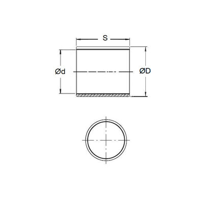 1135682 | BP0254-0286-0254-PG (PK-10) --- Unflanged Bushes - 25.4x28.575x25.4 mm Plastic - Iglidur G Bush