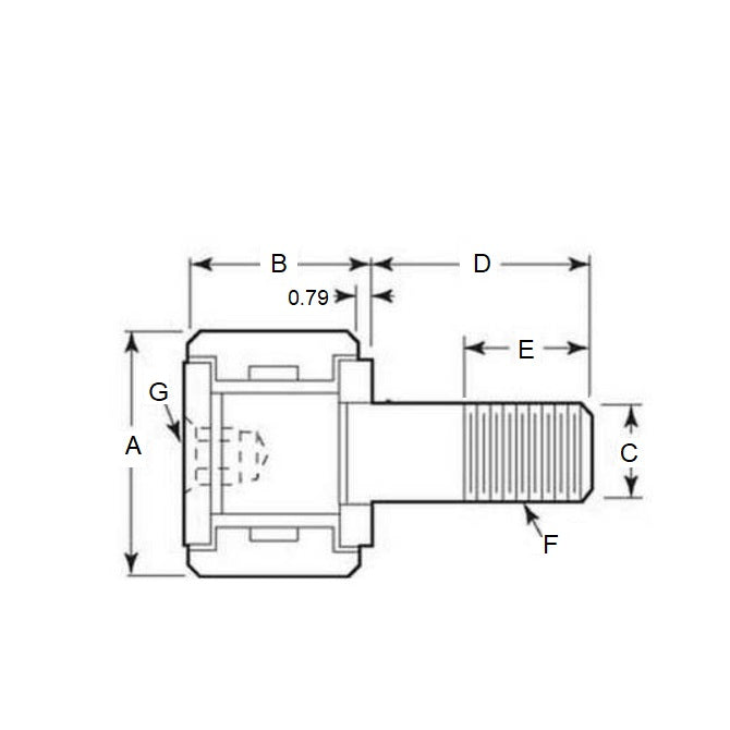 1160647 | NCF65RS (Each) --- Bronze Bushing Self Lubricating Cam Followers - 47.625x69.85 mm - 3/4-16 UNF - Steel and Bronze Cam Follower