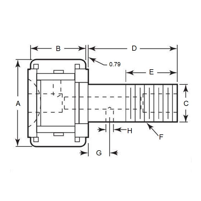 1136344 | CCF980RS (Each) --- Needle Roller Cam Followers - 25.4x41.275 mm - 5/8-18 UNF Standard - Stainless Steel Cam Follower