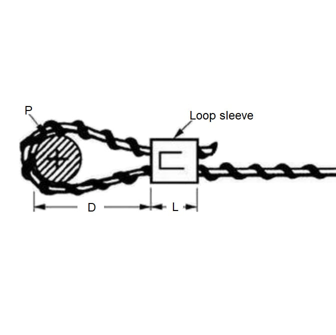 1047678 | LS-0318 (Each) --- Loop Sleeves Cable Attachments - 3.18 - mm - - - Zinc Plated Copper Attachment