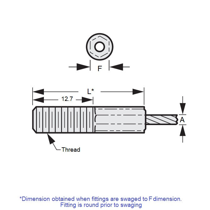 1002855 | ATP-12-5-40 (PK-5) --- Threaded Plugs Cable Attachments - 0.97 to 1.22 2.78x25.4 mm - Steel Attachment