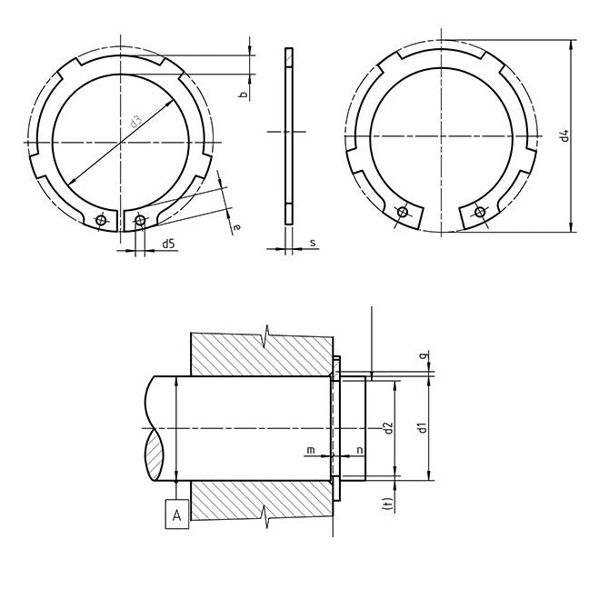 1138656 | DJK-028 (Each) --- Internal Retaining Rings - 28x1.2x29.61 mm Circlips - Carbon Spring Steel Circlip