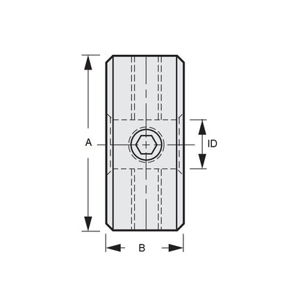1075960 | CGW-0794-SCC-3 (Each) --- Gear Clamps - 7.938x6.35x6.35 mm Screw Type - Stainless Steel 303/304 Similar to A2, 18-8 HRB80 Clamp