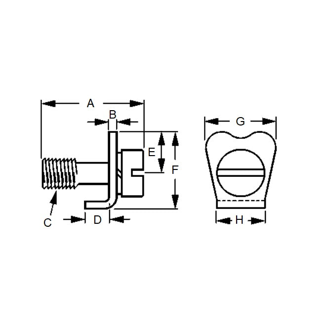 1042269 | CSL-04.00X10.16X2.57F (PK-2) --- Syncro Clamps - Screw Size 4-48 UNF - 2.85mm - 10.16x7.938 mm L Shaped - Stainless Steel 18-8 Similar to A2, 303, 304 Clamp