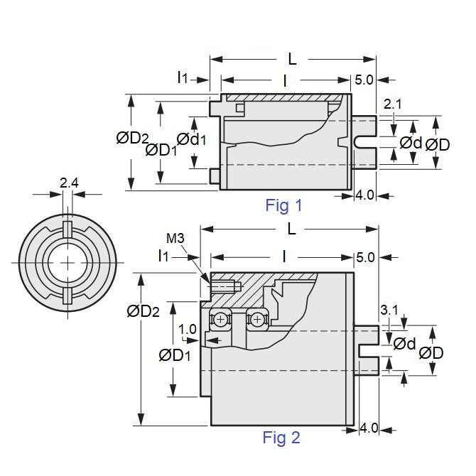 1228158 | CMP-0800-0320-44-3071 (Each) --- Slip Magnetic Particle Clutches - 2030 to 3071 g.cm 8x44 mm No Power Without Shaft
