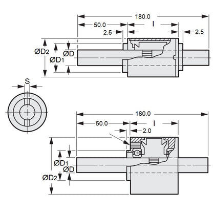 1210763 | CMP-IS8-0200-180-408 (Each) --- Slip Magnetic Particle Clutches - 194 to 408 g.cm 8x180 mm No Power Integral Shaft