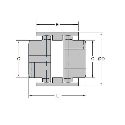 1140035 | CP-286-HUB-G-CT-66 (Each) --- Crowned Tooth Gear Couplings - 28.575x28.575x66.1 mm Hubs Only - Steel Coupling