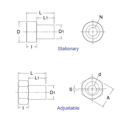 1053039 | DVAB4-ST-095-ADJ-303 (Each) --- Adaptor Bushings Dual Vee - Bushing Size 4 - 30x11.1 mm - Stainless Steel 303 Similar to A2, 304, 18-8