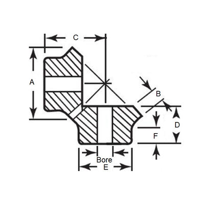 1131624 | GM-038-D16-127-C (Each) --- Mitre Gears - 24 tooth - 38.1x12.7 mm 16DP Steel - Steel Gear