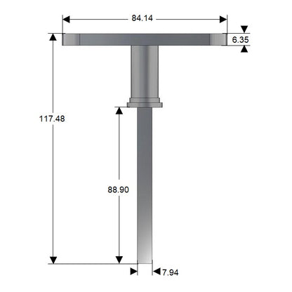 1195383 | HH-112RS (Each) --- Tee Handles - 117.475x88.9 mm - -