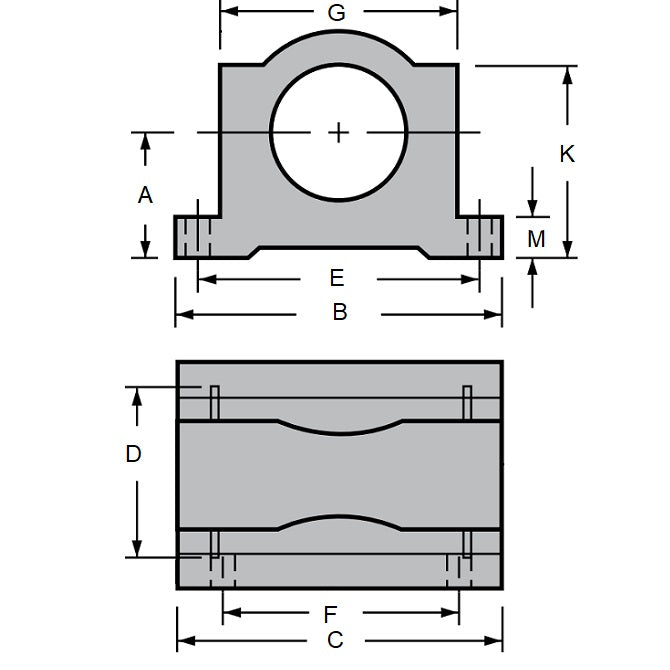 1088214 | LCHP-0095-024-CC (Each) --- Housings Pillow Block Closed Ceramic Coated Linear - 9.53 44.45 x 33.34 23.81 mm