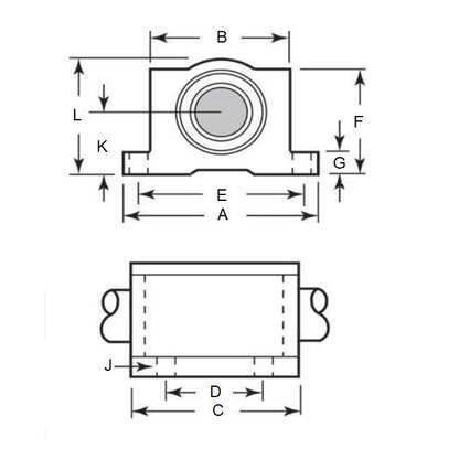 1121880 | LCHP-0191-052-TSS (Each) --- Thomson Super Smart Housings Linear - 19.05 69.850 x 47.752 52.32 mm Pillow Block Closed