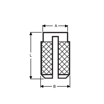 1050872 | IN-EP-040M-090-B (PK-5) --- Expansion Inserts - M4 - 4x0.7mm - 5.5x9 mm Press In - Brass Insert