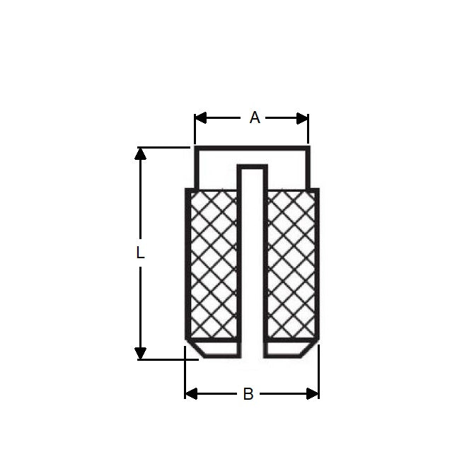 1050937 | IN-EP-040M-M-060-B (PK-5) --- Expansion Inserts - M4 - 4x0.7mm - 6x6 mm Press In - Brass Insert