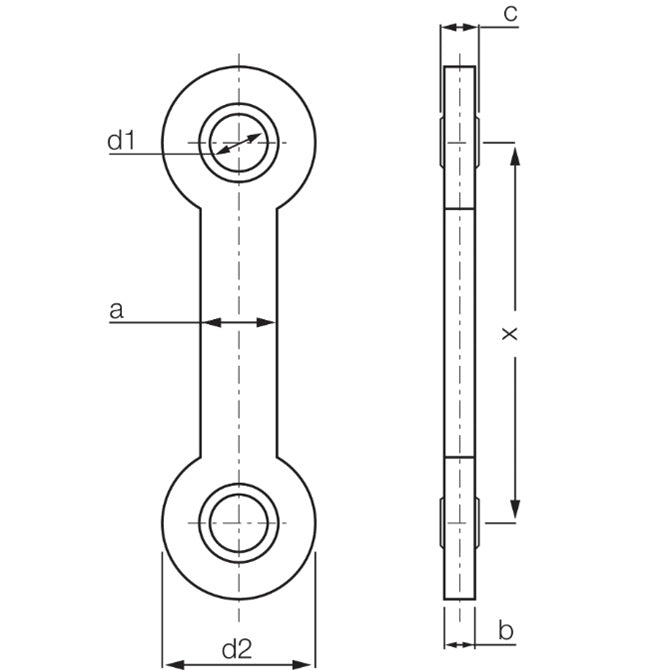 1066711 | EGZM-06-25 (PK-10) --- Dual Eye Joints - 6x20x25 mm Parallel