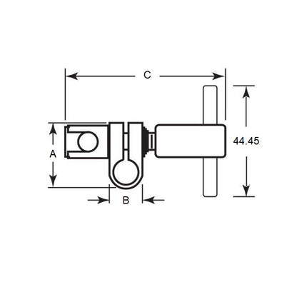 1077854 | SJ-5TRS (Each) --- Swivel Joints - 7.94x7.94x24.606 mm Tee Handle