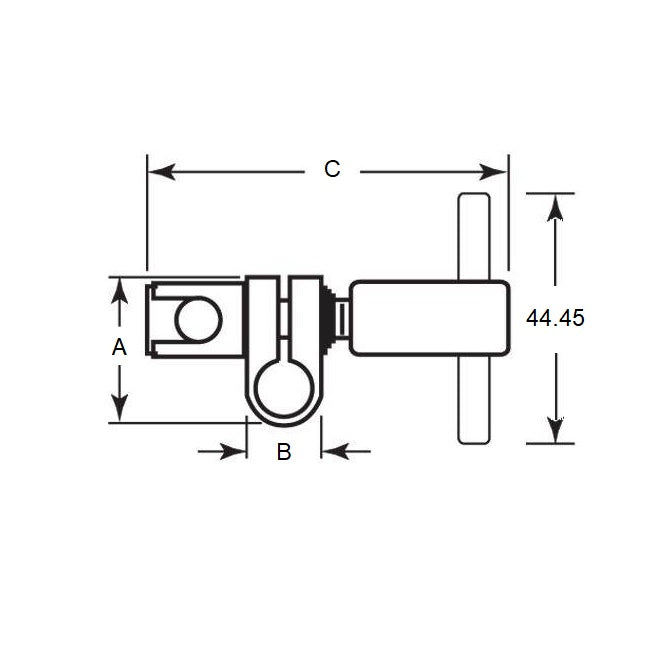1088012 | SJ-8TRS (Each) --- Swivel Joints - 9.53x12.7x26.988 mm Tee Handle