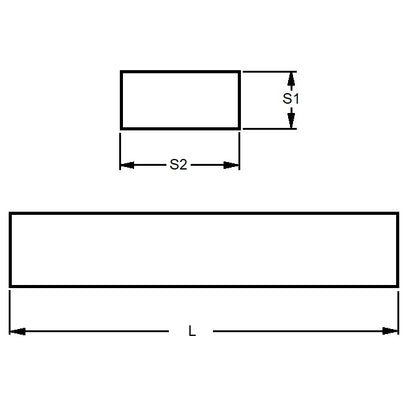 1072409 | 2R-0064-0254-0914-AL6061 (Length) --- Rectangular Bar Rod - 6.35x25.4x914.4 mm - Aluminium 6061-T6511